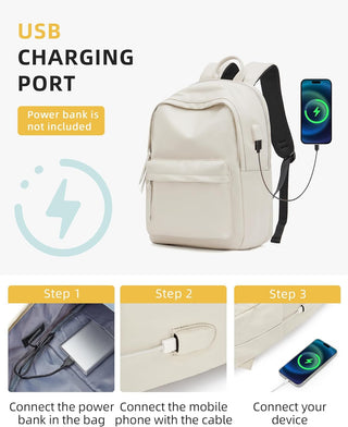 VECAVE Lightweight Casual Laptop Backpack Purse for Women,Travel Backpack with laptop compartment