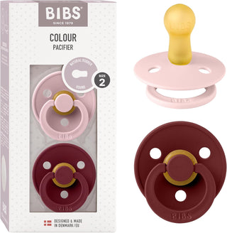 Bibs Pacifier Size 1 - Baby 0-6M (2pcs) - Ivory/Blush