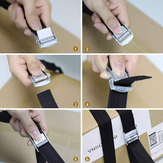 Pepisky Tie Down Straps Nylon Lashing Strap Car Roof Rack Straps for Cargo Lashing Heavy Duty Fastening Securing Straps with Zinc Alloy Buckles 6 Pack