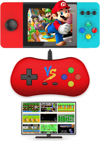 KASTWAVE Retro Handheld Game Console, 500 FC Games, 3.5" Screen, 1200mAh Battery Portable Video Game Console, Protective EVA Case, Support Two Players & TV Connection, Gifts for Your Boys Girls