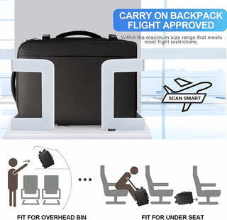 BANGE Travel Backpack,Flight Approved Carry On Backpack for International Travel Bag, Water Resistant Durable 17-inch Laptop Backpacks,Large Daypack Business Weekender Luggage Backpack for Men Women…