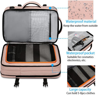 BANGE Travel Backpack,Flight Approved Carry On Backpack for International Travel Bag, Water Resistant Durable 17-inch Laptop Backpacks,Large Daypack Business Weekender Luggage Backpack for Men Women…