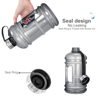 Vaupan Half Gallon Big Water Bottle, 2.2L/73 OZ Large Leak Proof Sports Jug with Handle, Huge BPA Free PETG Plastic Wide Mouth Drinking Container Flask for Fitness Gym Biking Travel Outdoor Water Jug