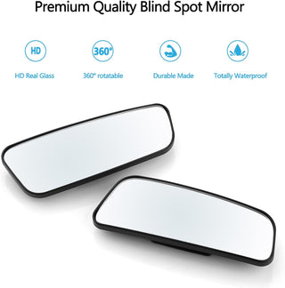 LIBERRWAY Blind Spot Mirror for Cars LIBERRWAY Car Side Mirror Blind Spot Auto Blind Spot Mirrors Wide Angle Mirror Convex Rear View Mirror Stick on Design Adjustable