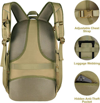 XQXA Travel Backpack, 45L Large Capacity Waterproof Hiking Backpack 17.3 Inch Laptop Backpack Male Female Trekking Backpack for Sports Outdoor Camping Camping