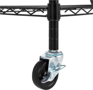 Amazon Basics 3-Shelf Adjustable, Heavy Duty Storage Shelving Unit (113.3 kilograms loading capacity per shelf), Steel Organizer Wire Rack, Black, 58.9 x 34 x 193.5 centimeters