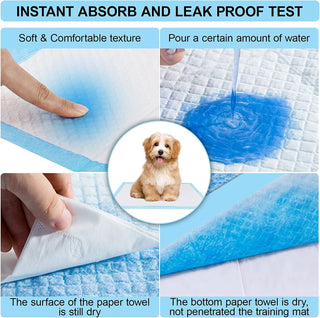 Mumoo Bear Pet Training Pads Super Absorbent Puppy Pads Anti Slip Toilet Pee Mat, Leak Proof & Quick Dry Pet Pads for Dogs Cats Rabbits Pets (40 PACK-60 * 60CM)