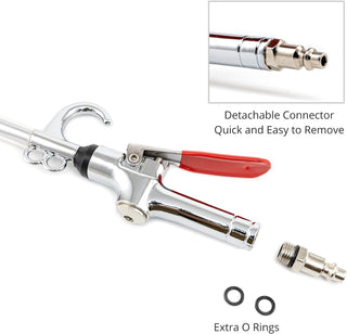 NEIKO 31121A High Flow Air Blow Gun | 3 Pc Pneumatic Air Nozzle | Dust Gun | Air Gun Compressor Accessories | ¼”