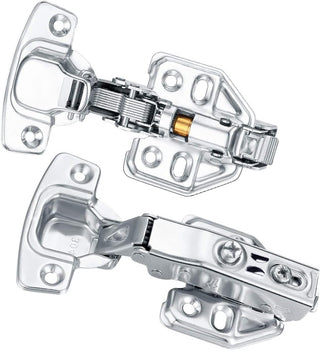 Angju 4 Pcs Kitchen Units Door Hinges, Soft Close Cupboard Wardrobe Doors Hinges, Folding Doors Hinge with Screws, Full Overlay Mute Cabinet Hinges