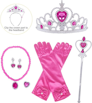 WonderBabe Little Girl Mermaid Princess Dresses Ariel Costume for Grils Birthday Party Halloween Cosplay Outfit with Accessories
