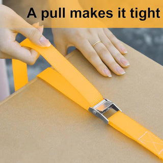 3 Pack Lashing Straps (3.8cm x 3 M) - Cam Straps and Ratchet Straps for Kayak Trailer, Roof Rack, and Car Tie Down Straps Up to 600lbs