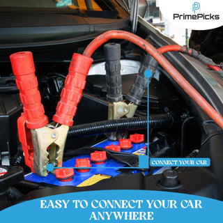 PrimePicks™ 3000 AMP Heavy Duty Jumper Cables for Car Battery, Double Layer Copper Coating | 12V Car Battery Booster Jumper Emergency Cable