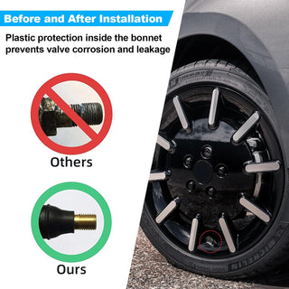 Lonimia 8 Pack Dust Caps for Car Tyres, Car Tire Valve Caps Universal, Corrosion Resistant, Universal Stem Covers
