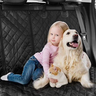 GSODC Dog Car Seat Cover for Back Seat Cover for Kids（1 Pack） with Dog Seat Belt Non Stick Fur Car Seat Protector for Dogs Nonslip Water Proof Durable Dog Car Seat Cover for Truck SUV 1, Black