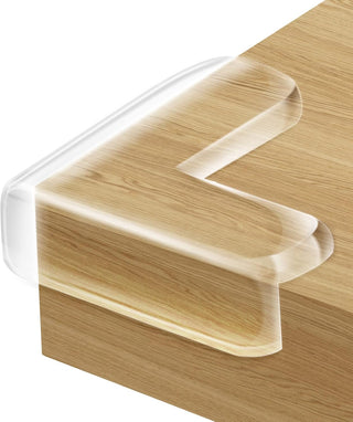 Gudui ‎SHOWAY Corner Guards (12 Pack) Clear Protectors | High Resistant Adhesive Gel Best Baby Proof Stop Child Head Injuries Tables, Furniture & Sharp Corners Proofing (L-Shaped).