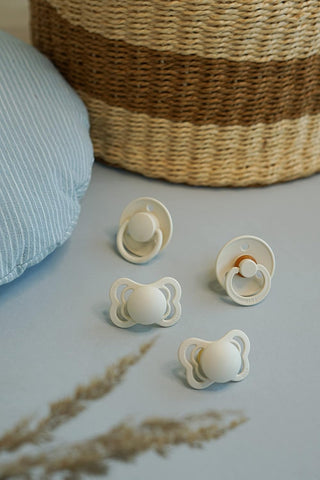 Bibs Pacifier Size 1 - Baby 0-6M (2pcs) - Ivory/Blush