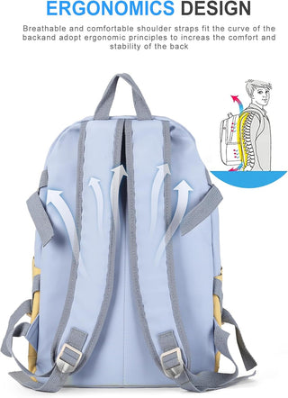 VECAVE Lightweight Casual Laptop Backpack Purse for Women,Travel Backpack with laptop compartment