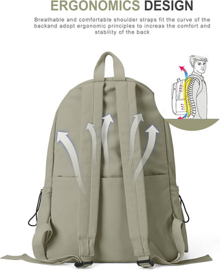 VECAVE Lightweight Casual Laptop Backpack Purse for Women,Travel Backpack with laptop compartment