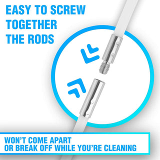Excefore Dryer Vent Cleaner Kit -(30-Feet) Reusable Lint Remover Fireplace Chimney Brushes, Flexible Lint Brush with Drill Attachment for Faster Cleaning