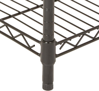 Amazon Basics 3-Shelf Adjustable, Heavy Duty Storage Shelving Unit (113.3 kilograms loading capacity per shelf), Steel Organizer Wire Rack, Black, 58.9 x 34 x 193.5 centimeters