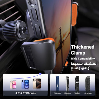 UGREEN Car Phone Holder for iPhone 16 Pro Max【2024-Gen Upgraded 3 IN 1】 for Dashboard/Windshield/AirVent Car Mount Stable Car Mobile Holder with Strong Suction Cup Car Stand, 14 15 Galaxy S24 S23,etc