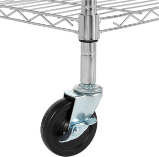 Amazon Basics 3-Shelf Adjustable, Heavy Duty Storage Shelving Unit (113.3 kilograms loading capacity per shelf), Steel Organizer Wire Rack, Black, 58.9 x 34 x 193.5 centimeters