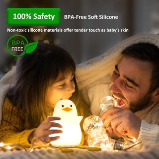 OkiyiD Duck Night Light, Cute Duck Gifts for Girl, Duck Lamp Gifts Dorm Decor Lamp for Nursery, ABS+SIL, Touch Control, Portable and Rechargeable Dimmable, Birthday Gifts for Boys Girls (DoDo Duck)