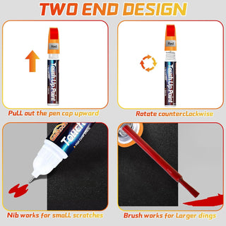 Galitoon Grey Touch Up Paint Pen for Cars, Car Paint Scratch Repair, Two-In-One Car Touch Up Paint Fill Paint Pen, Quick & Easy Solution to Repair Minor Automotive Scratches 0.8 fl oz