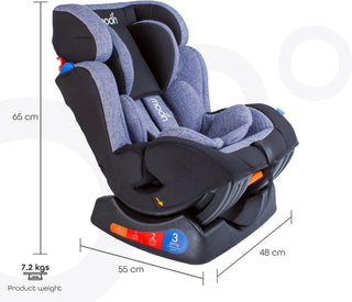 Moon Sumo Baby/Infant/Kids Travel Car Seat |Group 0-1-2| Rearward/Forward Facing| Reclining| Padded Seat| Suitable From Birth To 6 Years(Upto 25 Kg)- Violet Black