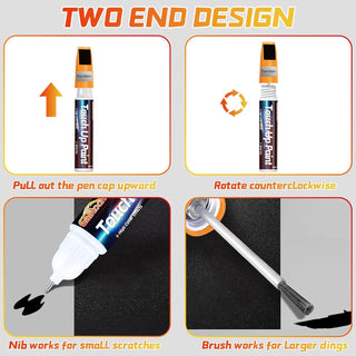 Galitoon Grey Touch Up Paint Pen for Cars, Car Paint Scratch Repair, Two-In-One Car Touch Up Paint Fill Paint Pen, Quick & Easy Solution to Repair Minor Automotive Scratches 0.8 fl oz
