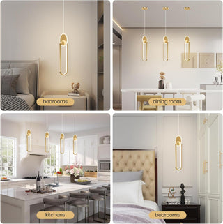 YT YATAI LIGHTING Modern LED Pendant Light for Bedroom and Living Room, Small Single Mini Bedside Pendant Stylish Adjustable Height and 3 Color Temperature
