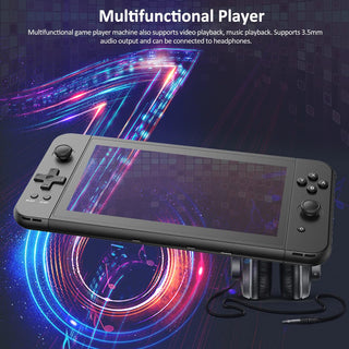 OUNA X70 Video Game Console Handheld Game Player Dual Joystick Built-in 3500 Games 7-inch Screen Music Video Player HD Output Support Wired Gamepad Connection