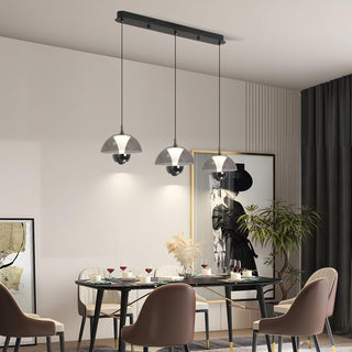 YT YATAI LIGHTING Modern Black LED Pendant Light, Minimalist Small Single Mini Pendant Light for Kitchen Island, Bedroom, Bedside, Adjustable 3 Color Light