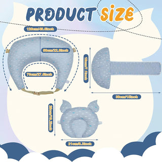 ANTOLE Multipurpose Nursing Pillow,Large Breastfeeding Pillow for More Support for Mom and Baby,Ergonomic Baby Feeding Pillow with Adjustable Waist Strap and Removable Cotton Cover (Grey)