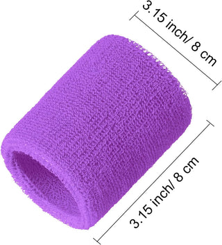 6 Pack Wrist Sweatbands Tennis Wrist Bands Absorbent Sweatbands for Football Basketball Running Athletic Sports and Working Out