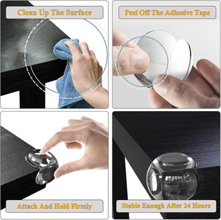 Gudui ‎SHOWAY Corner Guards (12 Pack) Clear Protectors | High Resistant Adhesive Gel Best Baby Proof Stop Child Head Injuries Tables, Furniture & Sharp Corners Proofing (L-Shaped).