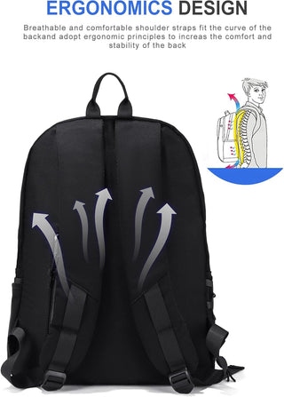 VECAVE Lightweight Casual Laptop Backpack Purse for Women,Travel Backpack with laptop compartment