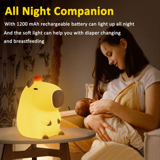 OkiyiD Duck Night Light, Cute Duck Gifts for Girl, Duck Lamp Gifts Dorm Decor Lamp for Nursery, ABS+SIL, Touch Control, Portable and Rechargeable Dimmable, Birthday Gifts for Boys Girls (DoDo Duck)