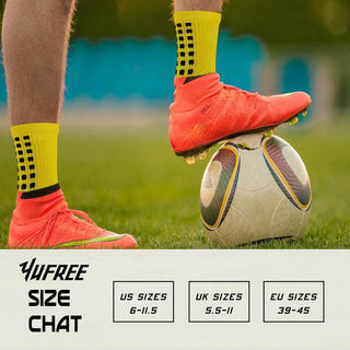 Yufree Men's Soccer Socks Anti Slip Non Slip Grip Pads for Football Basketball Sports Grip Socks, 4 Pair