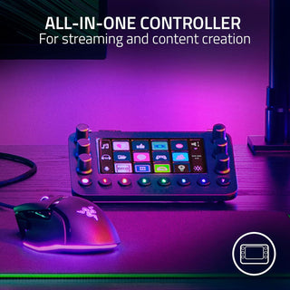 Razer Stream Controller: All-in-one Keypad for Streaming - 12 Haptic Switchblade Keys - 6 Tactile Analog Dials - 8 Programmable Buttons - Designed for Efficient Multi-Tasking