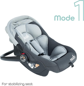 MOON Bibo Infant/Baby/Kids Travel Car Seat With Full Body Support CUShion Rear Facing_Seat Carry Cot AdjUStable Canopy Suitable For 0 Months+0 13 Kg Brown