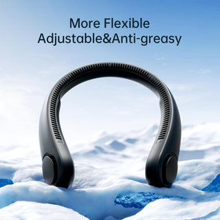 JISULIFE Portable Neck Fan, Hands Free Bladeless Fan, 4000 mAh Battery Operated Wearable Personal Fan, Leafless, Rechargeable, Headphone Design, USB Powered Desk Fan,3 Speeds-Green