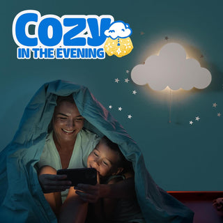 Cloud Light - Floating Cloud Wall Lamp For Nursery | Cute Floating Cloud Lamp For Kids Bedroom | Battery-operated Hanging Cloud Night Lights | Cloud Lights For Bedroom | Cloud Lamp For Baby Nursery