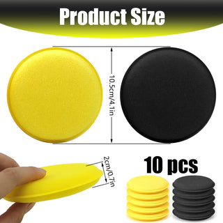 PODDU Microfibre Polishing Sponge, 10pcs Car Wax Applicator Detailing Applicator Pads for Waxes Polishes Paint Cleaner Auto Polish Machine Hand Polishing Sponge, 10 * 2cm