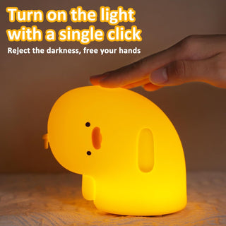 OkiyiD Duck Night Light, Cute Duck Gifts for Girl, Duck Lamp Gifts Dorm Decor Lamp for Nursery, ABS+SIL, Touch Control, Portable and Rechargeable Dimmable, Birthday Gifts for Boys Girls (DoDo Duck)