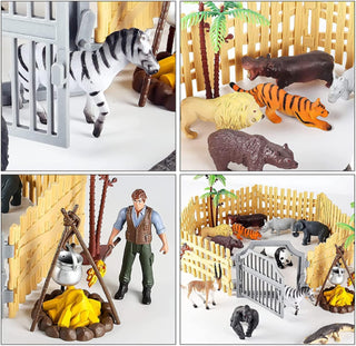 AM ANNA Horse Stable Playset Toys for Boys Girls Age 4-7,17 Pcs Cowboy Toy Spirit Toy Playset with Horses Figures Stall Tractor,Farm Animals Farmhouse Toys Farmer Vehicle (17 PCS Horse Stable Playset)
