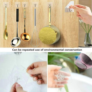 ZALCOON 6 PCS Mop Broom Holder Wall Mount - Mop Holder Self Adhesive Broom Hanger for Home Garage Garden Laundry Room Storage, Kitchen Tools Organizer