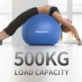 PROIRON Yoga Ball Anti-Burst Exercise Ball Chair with Quick Pump Slip Resistant Gym Ball Supports 500KG Balance Ball for Pilates Yoga Birthing Pregnancy Stability Gym Workout Training