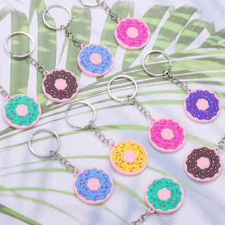 REMEL 36pcs Sweet Donut Keychain Donut Party Favors for Kids Boy Girl Sweet Doughnut Theme Birthday Party Supplies Goodie Bag Fillers