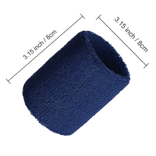 6 Pack Wrist Sweatbands Tennis Wrist Bands Absorbent Sweatbands for Football Basketball Running Athletic Sports and Working Out